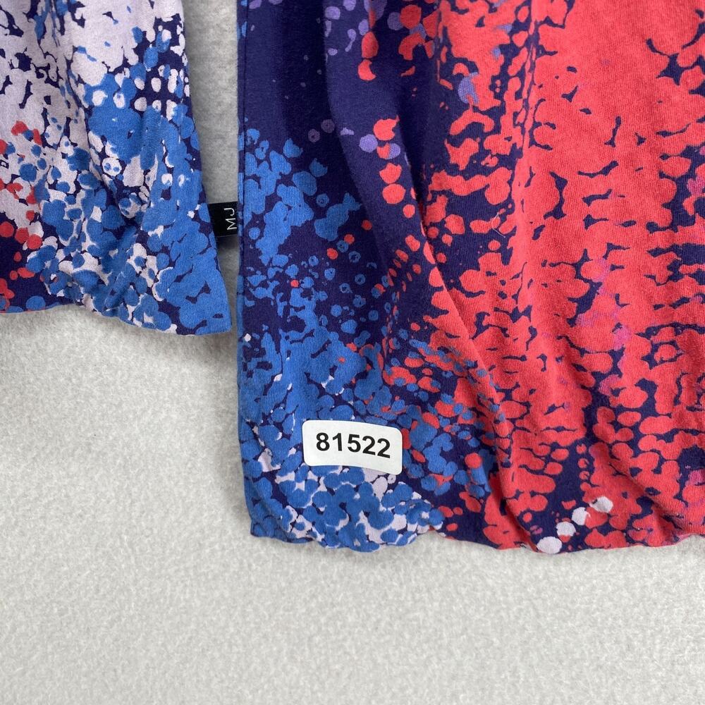 MARC JACOBS Scarf OS Cotton Abstract Graphic Print Jersey Wrap Purple 13" x 36" - Picture 8 of 8